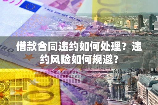 武汉借款合同违约如何处理？违约风险如何规避？