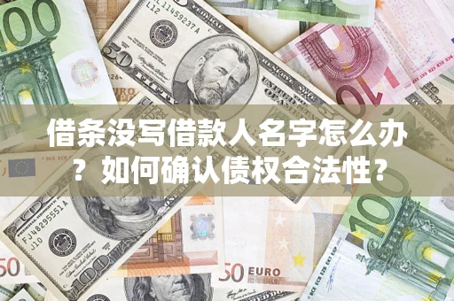 武汉借条没写借款人名字怎么办？如何确认债权合法性？