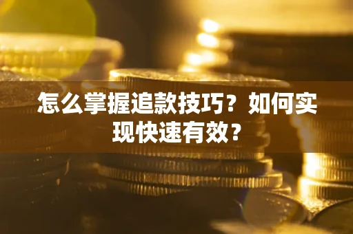 武汉怎么掌握追款技巧？如何实现快速有效？
