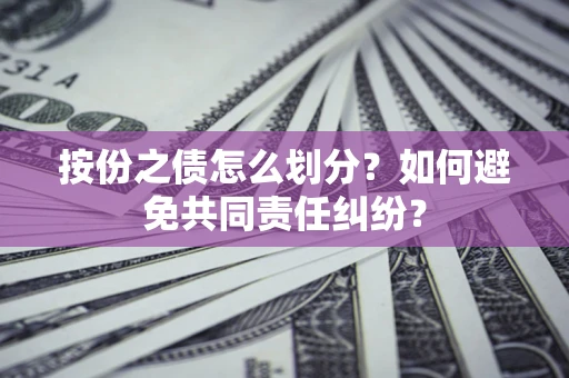 武汉按份之债怎么划分？如何避免共同责任纠纷？