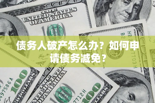武汉债务人破产怎么办？如何申请债务减免？