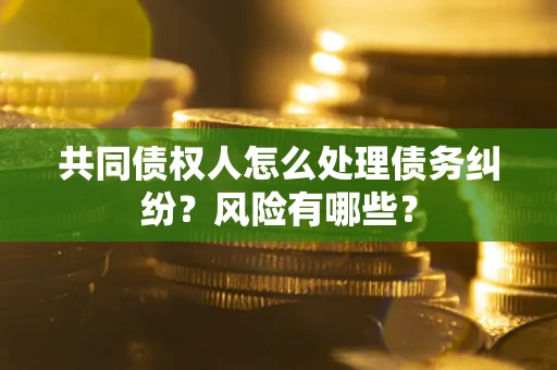 武汉共同债权人怎么处理债务纠纷？风险有哪些？