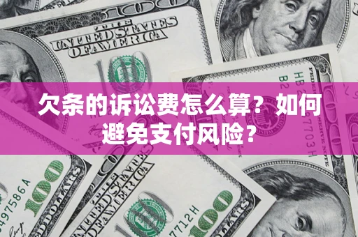 武汉欠条的诉讼费怎么算？如何避免支付风险？