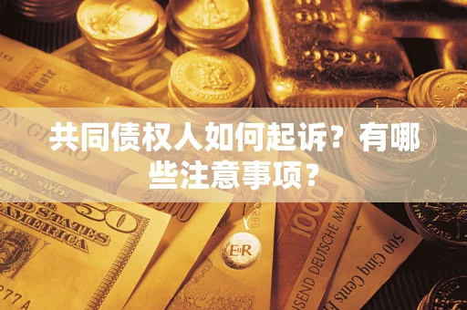 武汉共同债权人如何起诉？有哪些注意事项？