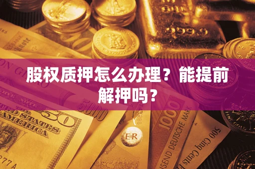 武汉股权质押怎么办理？能提前解押吗？