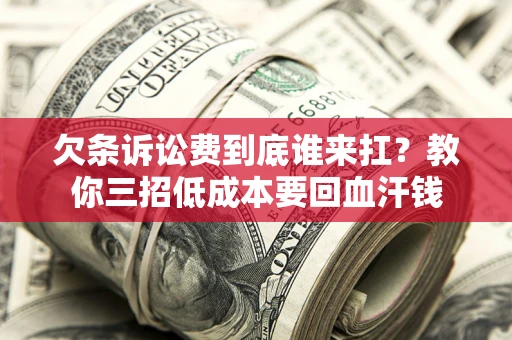 武汉欠条诉讼费到底谁来扛？教你三招低成本要回血汗钱